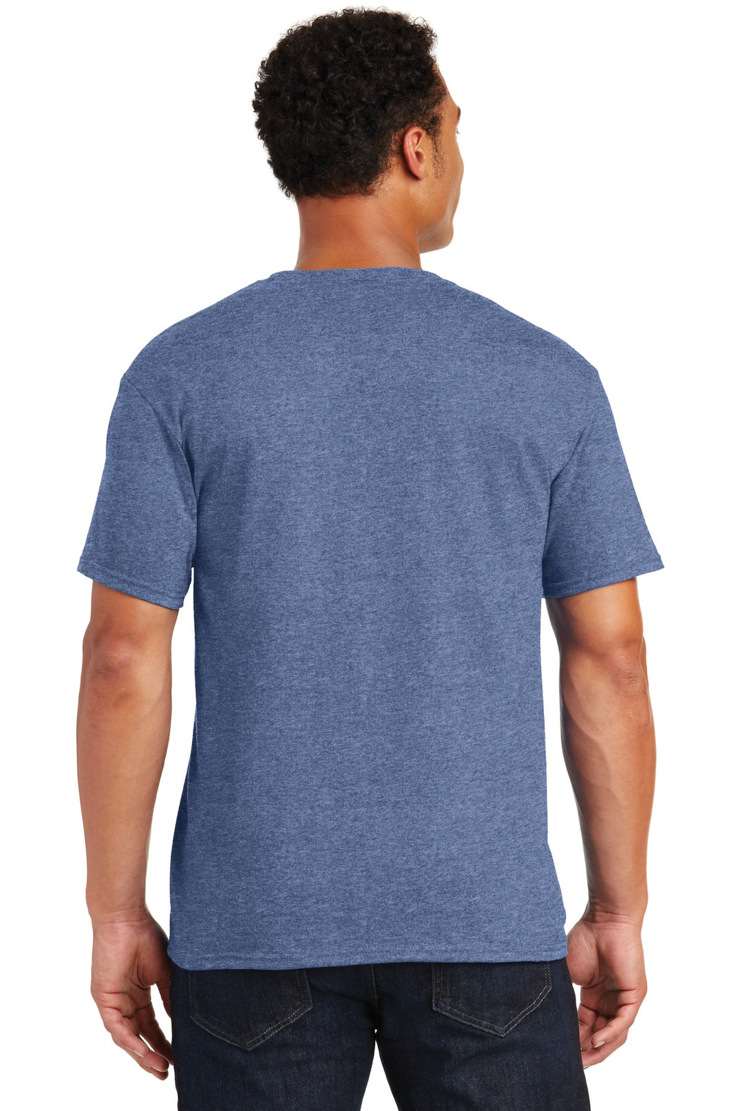 Vntg He Blue Jerzees - Dri-Power 50/50 Cotton/Poly T-Shirt. 29M
