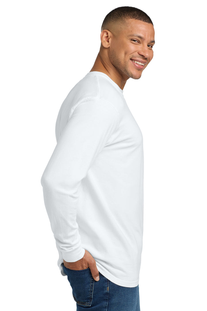 White COMFORT COLORS Heavyweight Ring Spun Long Sleeve Pocket Tee. 4410