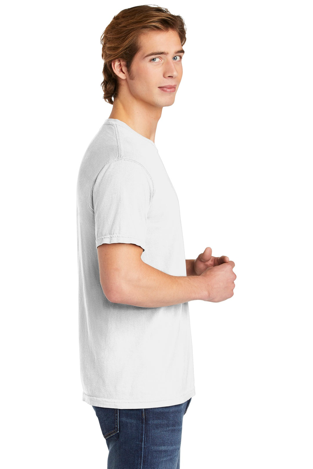 White COMFORT COLORS Heavyweight Ring Spun Tee. 1717