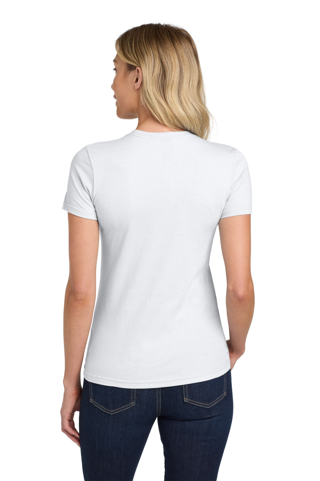 White Gildan Softstyle Women's T-Shirt. 64000L
