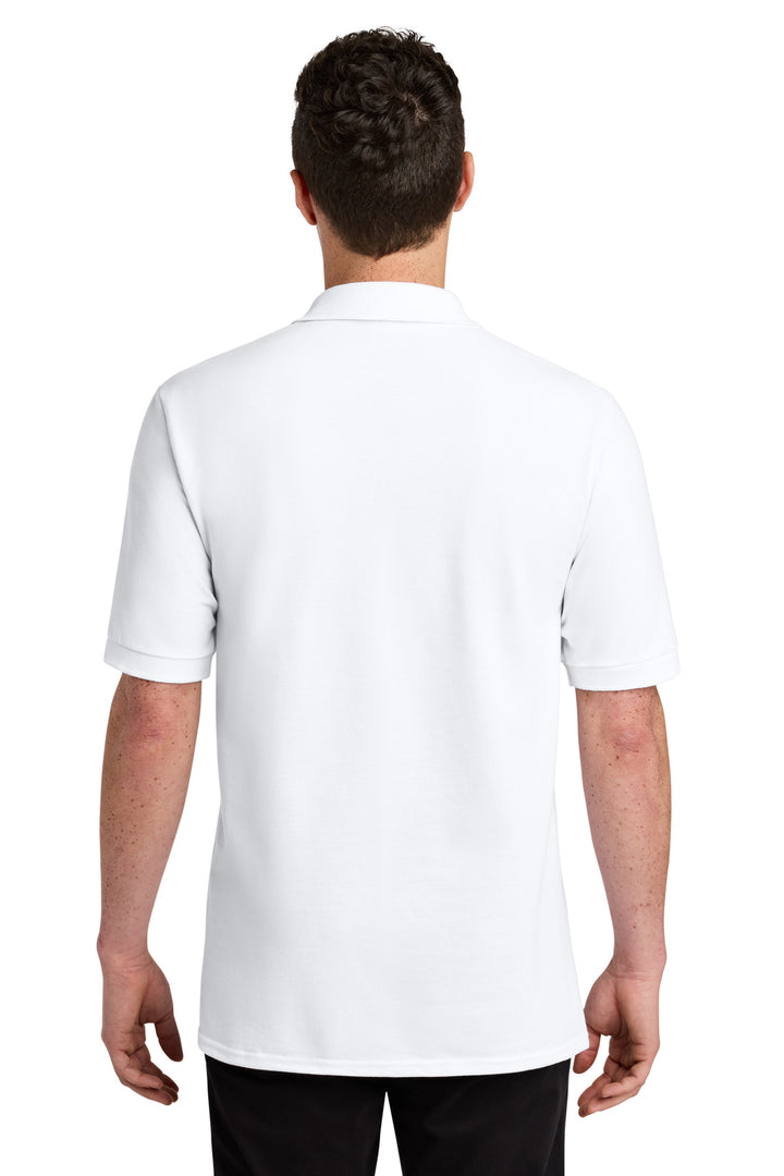White Jerzees Unisex Premium Ring Spun Cotton Pique Sport Shirt 443M
